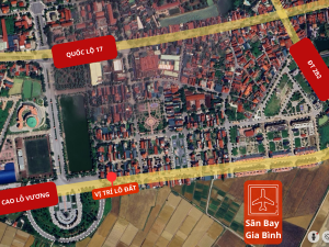 Chuyển nhượng lô đất mặt đường Cao Lỗ Vương , Gần Tượng đài Gia Bình