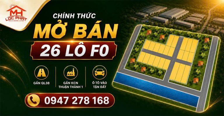 Sơ đồ phân lô chi tiết dự án 26 lô đất nền Nhiễm Dương - Trạm Lộ