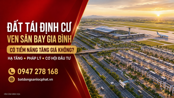 đất tái định cư ven sân bay Gia Bình