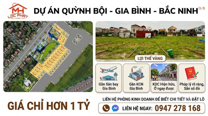 Dự án đất nền Quỳnh Bội Gia Bình