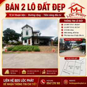 2 LÔ LIỀN PHÚ DƯ – GẦN SÂN BAY GIA BÌNH – GIÁ CHỈ 1,7 TỶ/LÔ