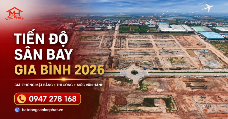 tiến độ sân bay Gia Bình 2026